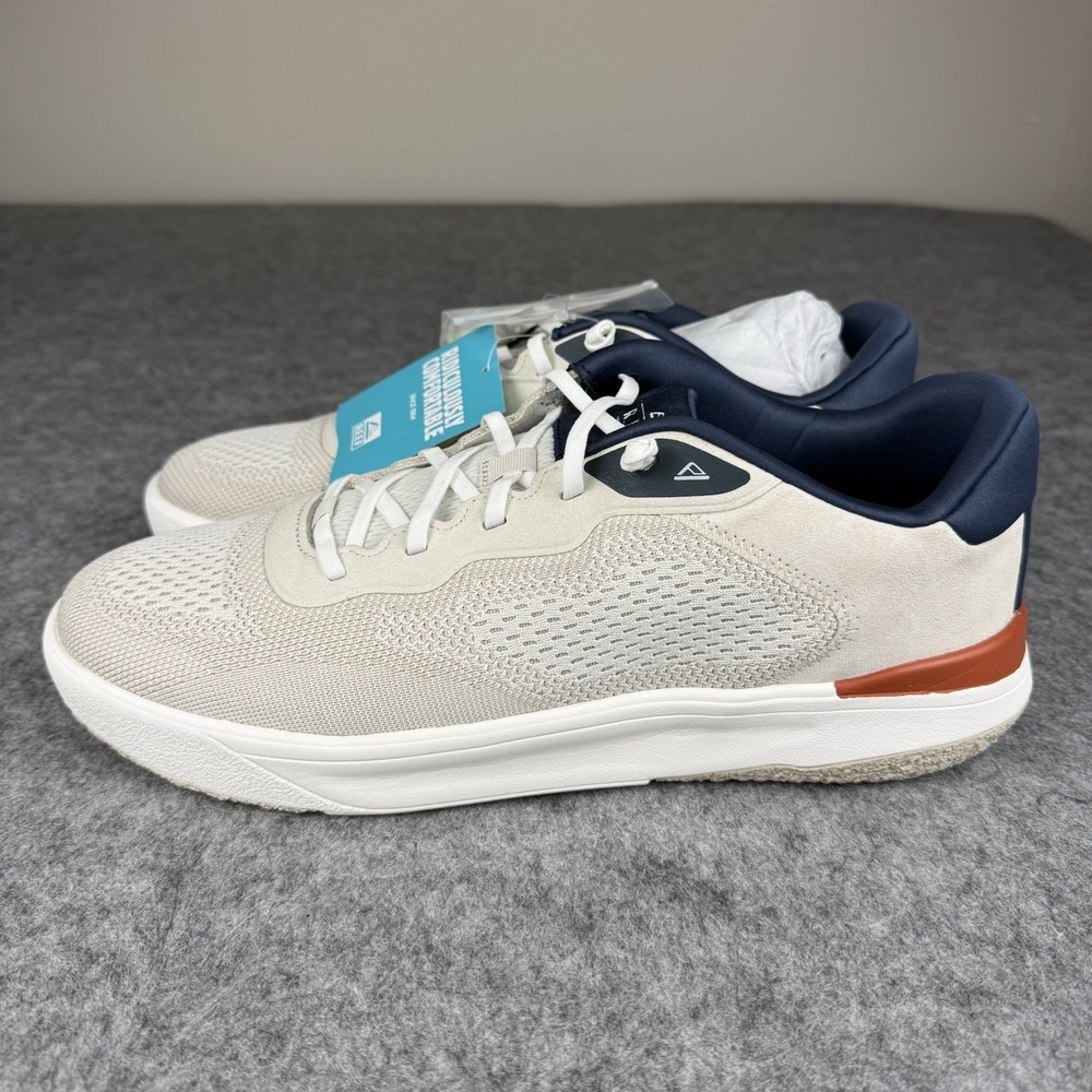 REEF BRAND NEW Shoreline Del Mar Shoes Tan White Navy Red Men's Size 13 - Picture 2 of 9
